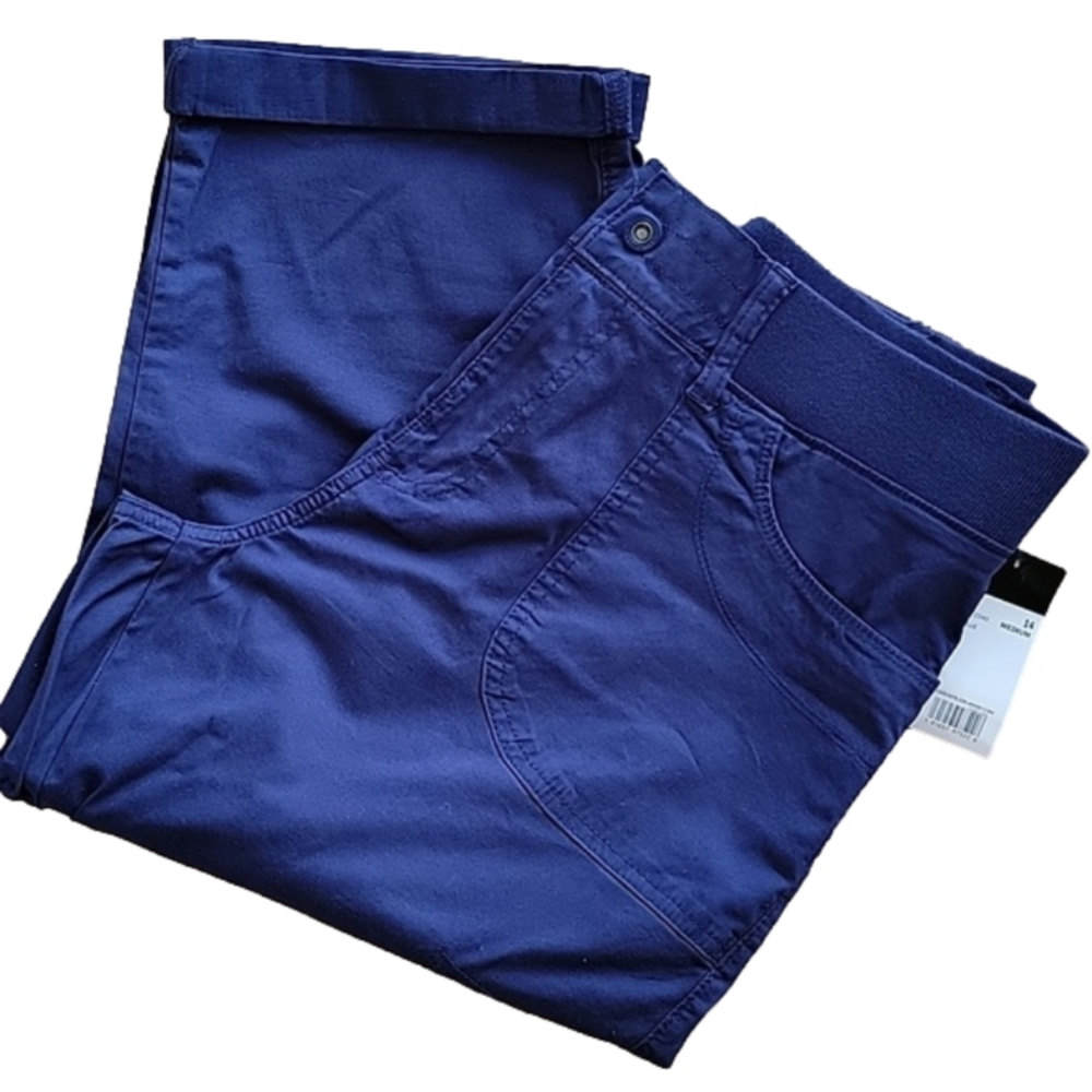 Lee Blue Cropped Cargo Pants Size 14 NWT